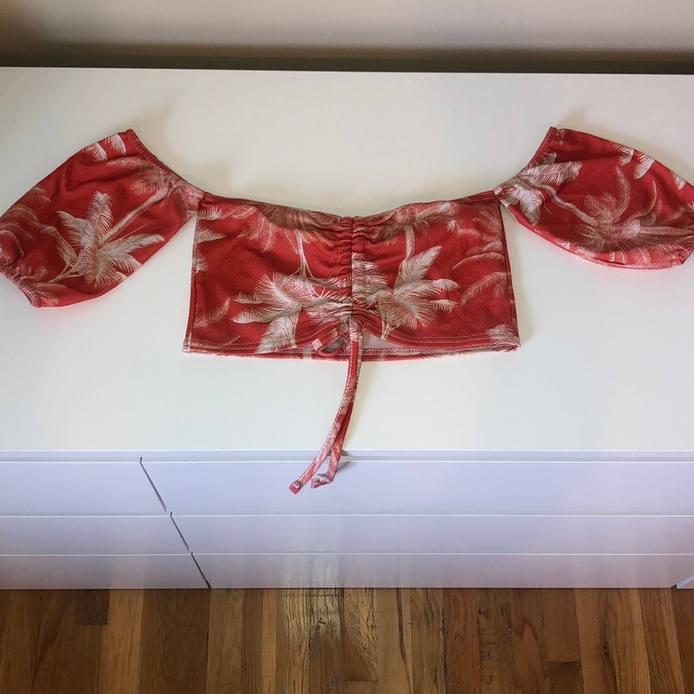 PrettyLittleThing off-the-shoulder just tried on